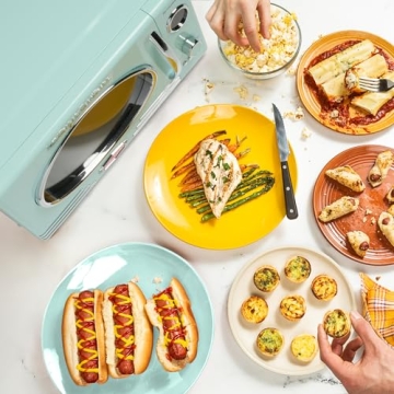 Charming Nostalgia Retro Countertop Microwave Oven