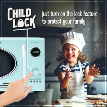 Charming Nostalgia Retro Countertop Microwave Oven