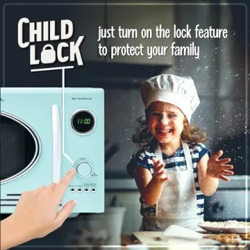 Charming Nostalgia Retro Countertop Microwave Oven