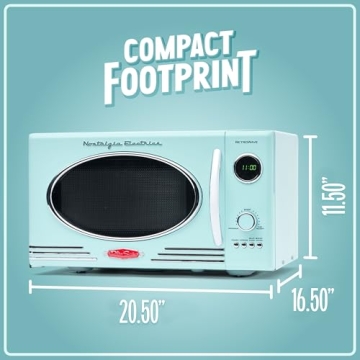 Charming Nostalgia Retro Countertop Microwave Oven