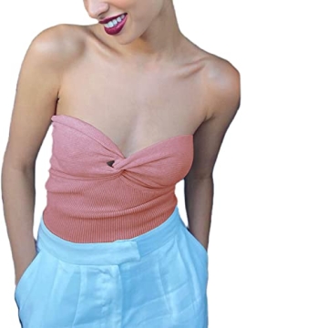 Women Sexy Strapless Crop Top for Chic Summer Style