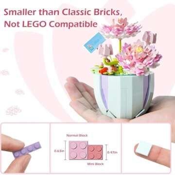 HIGH GODO Lotus Flower Building Set - 312PCS for Creative Home Decor