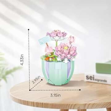 HIGH GODO Mini Lotus Flower Building Set for All Ages