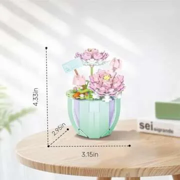 HIGH GODO Mini Lotus Flower Building Set for All Ages