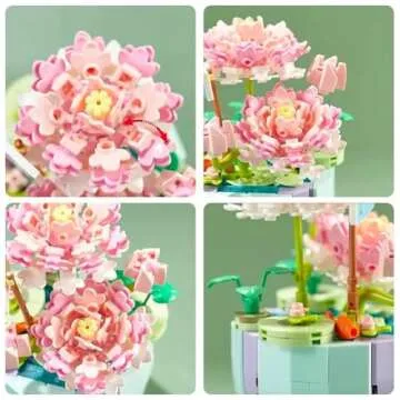 HIGH GODO Mini Lotus Flower Building Set for All Ages