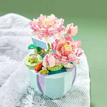 HIGH GODO Mini Lotus Flower Building Set for All Ages