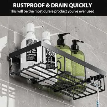 Moforoco Adhesive Shower Caddy Organizer - 5 Pack