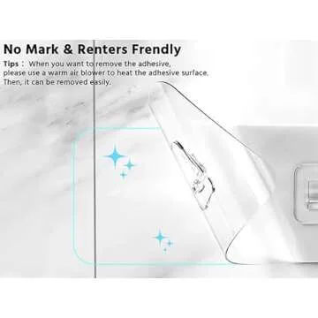 Moforoco Adhesive Shower Caddy Organizer - 5 Pack