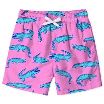 uideazone Boys Swim Trunks - Crocodile Graphic Quick Dry Board Shorts