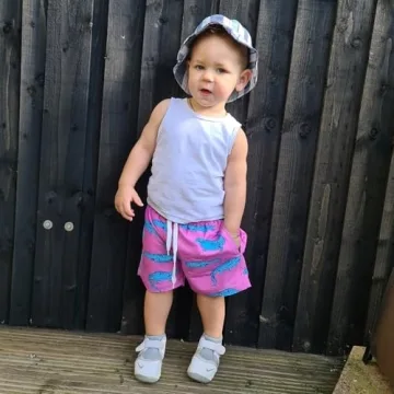 uideazone Boys Swim Trunks with Fun Graphics for Kids