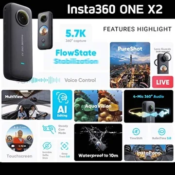 Insta360 ONE X2 360 Camera with Touchscreen Features