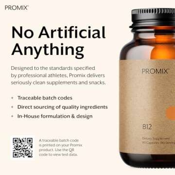 Promix Nutrition Vitamin B12 Supplement 1000mcg for Energy