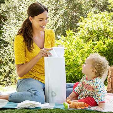 Munchkin® Toss™ Portable Disposable Diaper Pail, Holds up to 90 Newborn Diapers, 3 Pack, White