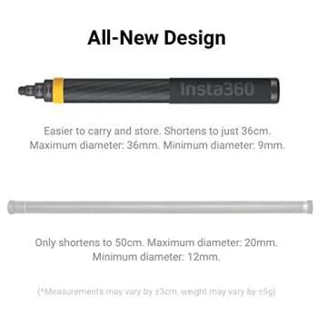 Andoer Insta360-1 Invisible Selfie Stick 36cm-300cm