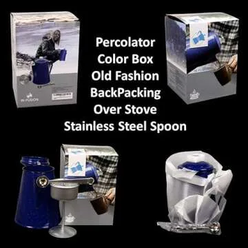 Camping Coffee Percolator with Enamel Finish for 12 Cups