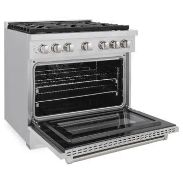 ZLINE Gas Range with Convection Oven and 6 Brass Burners