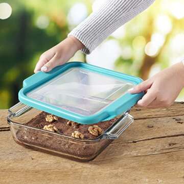 Anchor Hocking 8-Inch Glass Baking Dish with Lid