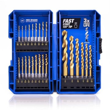 24-Piece JEFE HEX Drill Bit Set for Impact Drivers