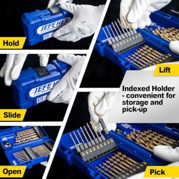 24-Piece JEFE HEX Drill Bit Set for Impact Drivers