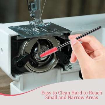 Sewing Machine Cleaning Brushes, Reusable Silicone Dense Bristles Clean Brush for Sewing Machine Int...