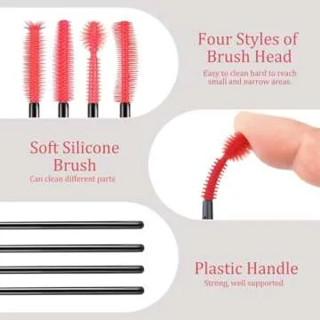 Sewing Machine Cleaning Brushes, Reusable Silicone Dense Bristles Clean Brush for Sewing Machine Internal and Spool Area, The Every Nook and Cranny Sewing Machine Cleaning Tools 20 PCS
