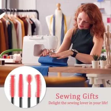 Sewing Machine Cleaning Brushes, Reusable Silicone Dense Bristles Clean Brush for Sewing Machine Internal and Spool Area, The Every Nook and Cranny Sewing Machine Cleaning Tools 20 PCS