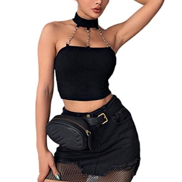 Goth Punk Crop Top for Women - Rave & Halloween Fashion