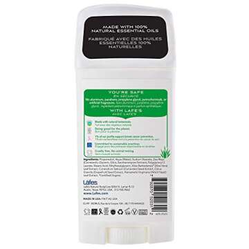 Lafe's Natural Body Care Unscented Deodorant Stick - No Toxins, Clinically Proven 24 Hour Protection...