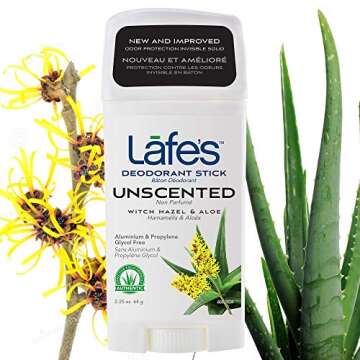 Lafe's Natural Unscented Deodorant Stick | No Toxins, 24-Hour Protection