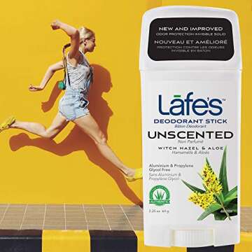 Lafe's Natural Unscented Deodorant Stick | No Toxins, 24-Hour Protection
