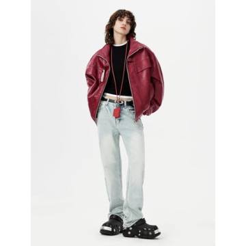 Trendy Aelfric Eden Faux Leather Motorcycle Jacket Winter 2024