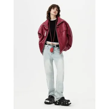 Trendy Aelfric Eden Faux Leather Motorcycle Jacket Winter 2024