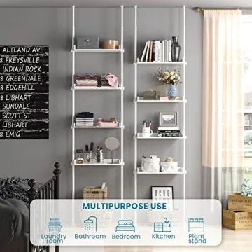 ALLZONE Adjustable Over Toilet Shelf for Stylish Storage Solutions