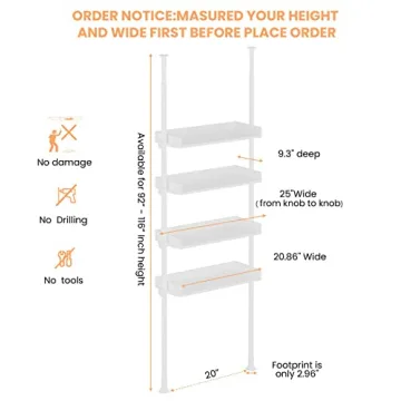 ALLZONE Adjustable Over Toilet Shelf for Stylish Storage Solutions