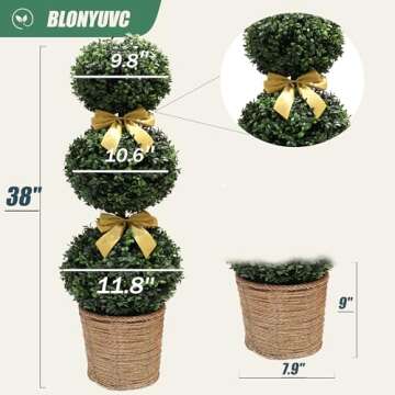 Buy BLONYUVC 38'' Artificial Boxwood Topiary Trees