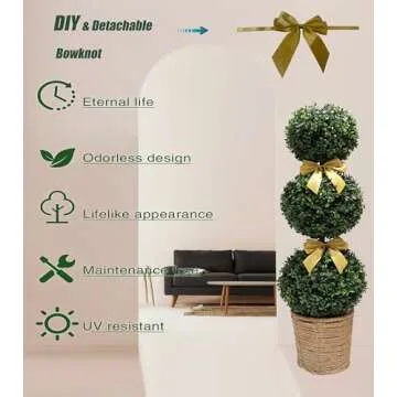 Buy BLONYUVC 38'' Artificial Boxwood Topiary Trees