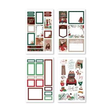 Rongrong Holiday Planner Stickers Book Merry & Bright Christmas Theme for Planners & Journals – Pr...