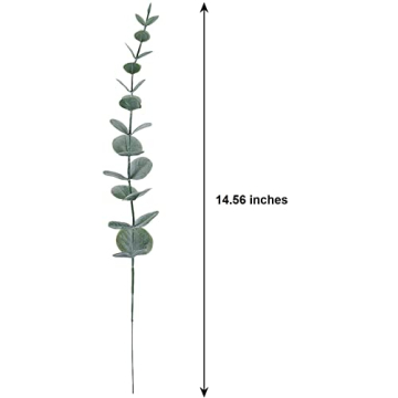 AUMVEYI 20pcs Faux Eucalyptus Stems for Floral Arrangements