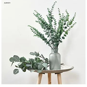 AUMVEYI 20pcs Faux Eucalyptus Stems for Floral Arrangements