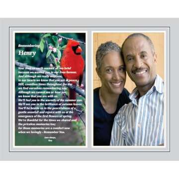 Personalized Sympathy Gift with Poem and Cardinal Print