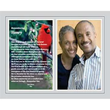 Personalized Sympathy Gift with Poem and Cardinal Print