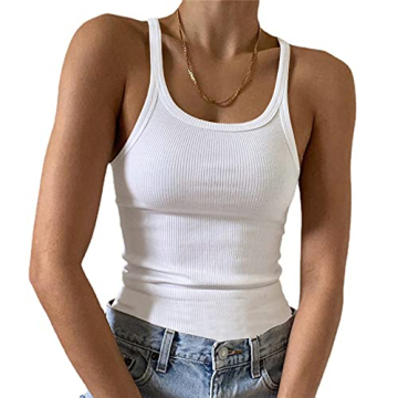 Artfish Women's Form Fitting Sleeveless Cami Top