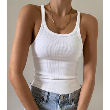 Artfish Women's Form Fitting Sleeveless Cami Top