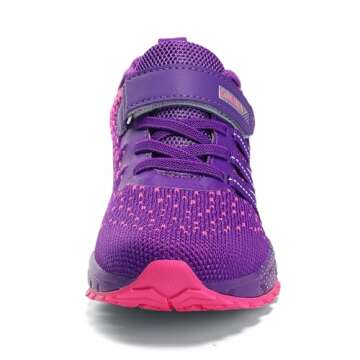 KUBUA Kids Sneakers for Boys Girls Running Tennis Shoes Lightweight Breathable Sport Athletic