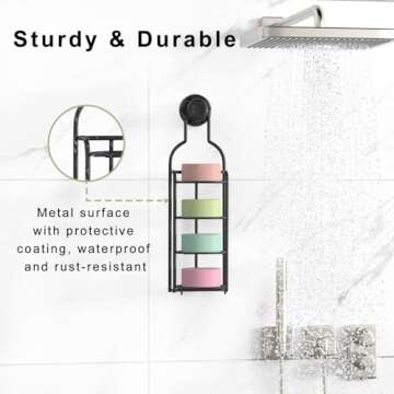 GOSCHE Metal 4-Tier Self-Draining Soap Holder