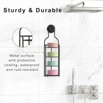 GOSCHE Metal 4-Tier Self-Draining Soap Holder