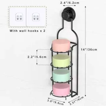 GOSCHE Metal 4-Tier Self-Draining Soap Holder