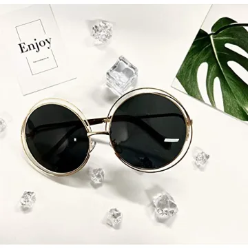 Dollger Oversized Round Sunglasses with UV Protection
