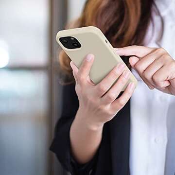 kwmobile Case Compatible with Apple iPhone 13 Case - TPU Silicone Phone Cover with Soft Finish - Cream