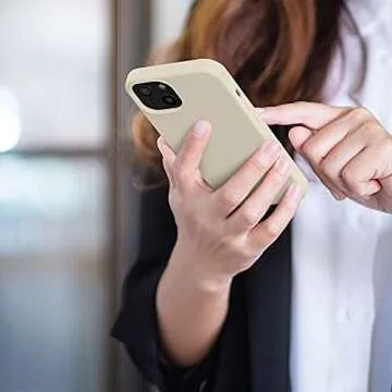 kwmobile Case Compatible with Apple iPhone 13 Case - TPU Silicone Phone Cover with Soft Finish - Cream